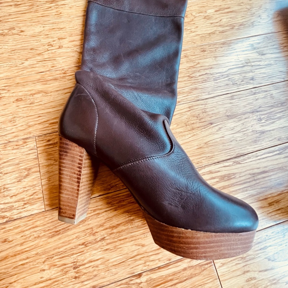 Robert Clergerie Brown Leather Boots - Picture 5 of 8